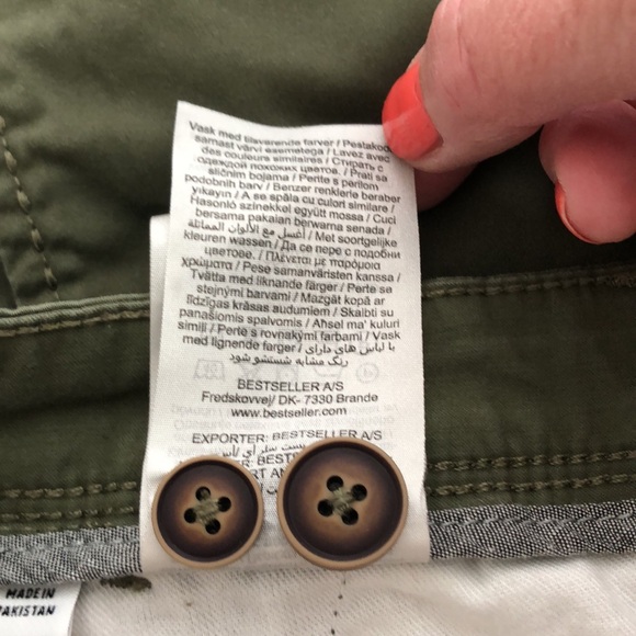 Shorts Jack & Jones Bowie Flat Front Chino Shorts Nautical Theme Green Size M. - Picture 13 of 13